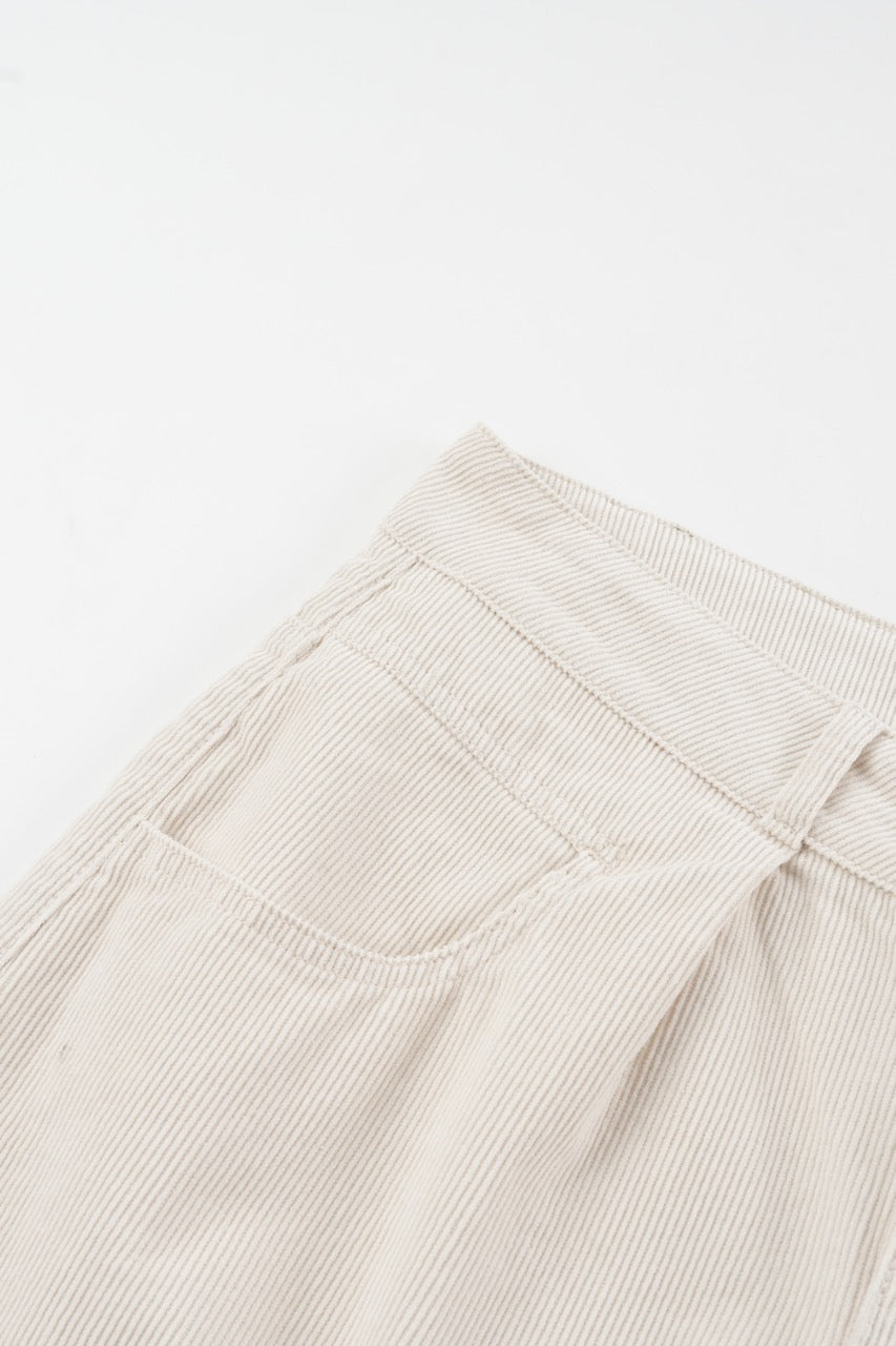 Baggy Corduroy Pants - Cream