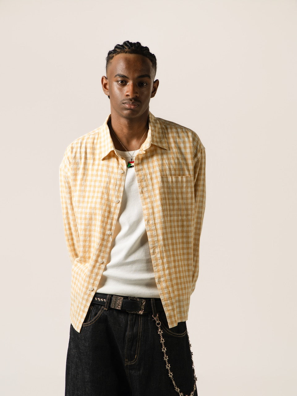 Cropped Shirt - PaleYellow