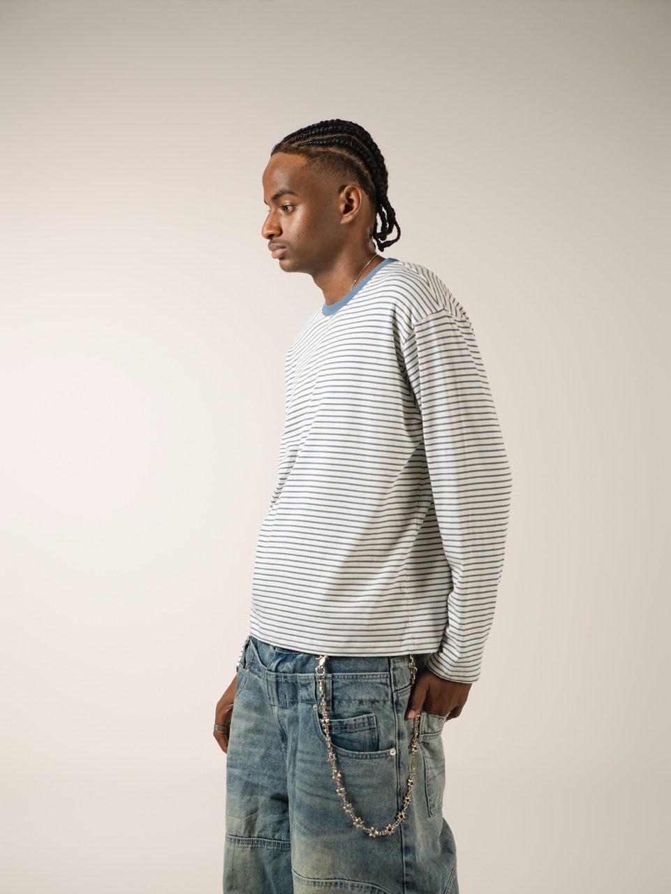 Striped Long Sleeve - Blue