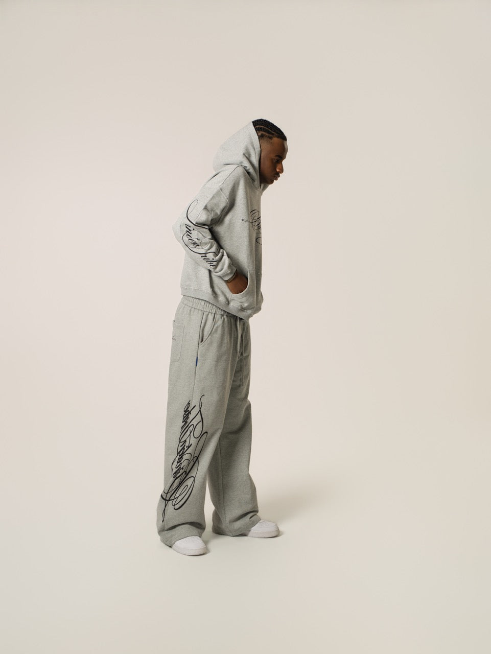 Linden Cropped Hoodie - Grey