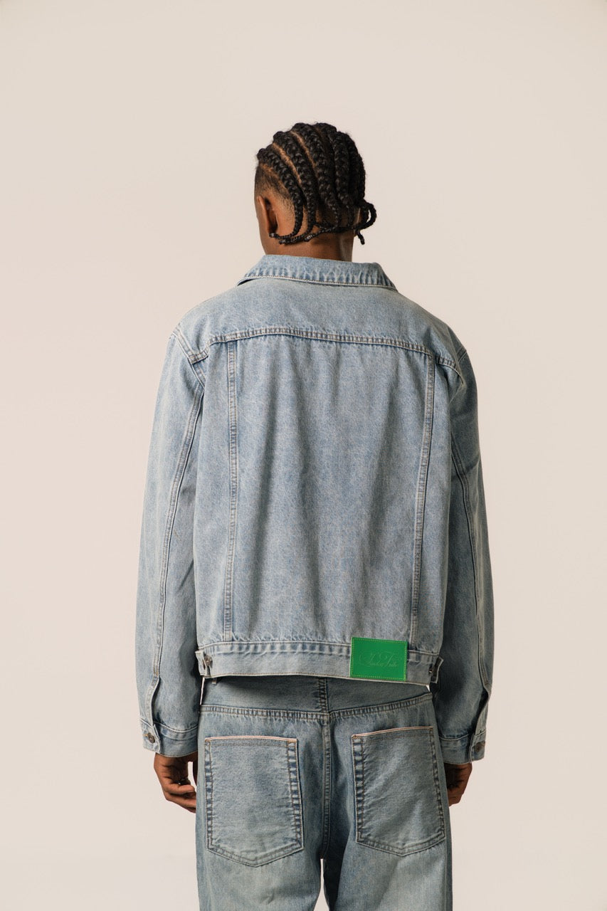 Denim Zip Jacket - WashedBlue