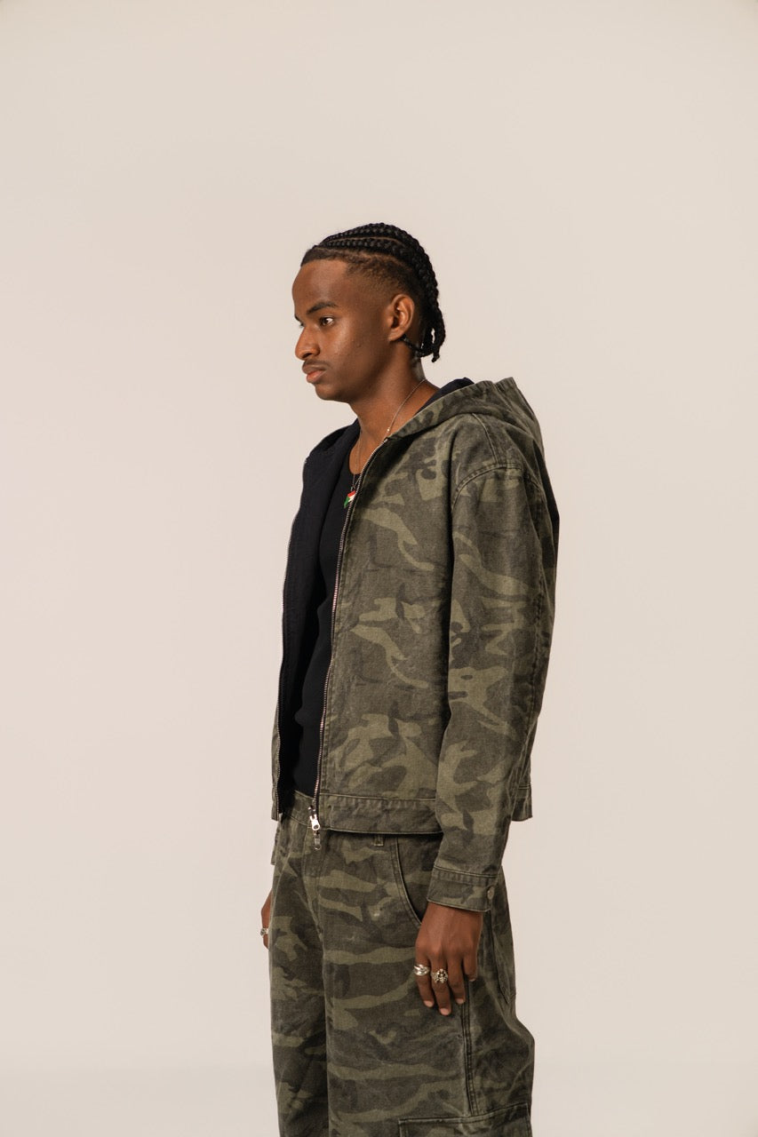 Reversible Hooded Jacket - GreenCamo