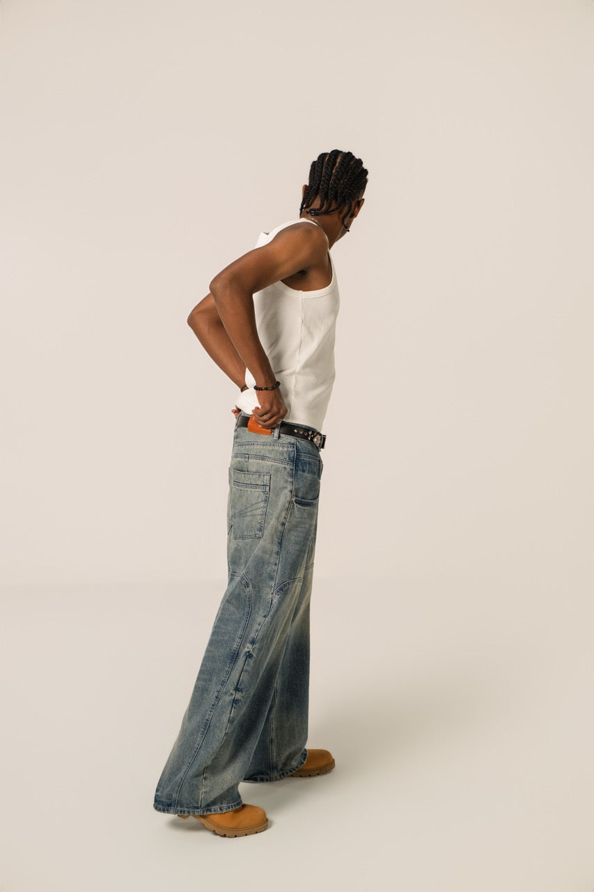 Double Waist Selvedge Denim - Blue