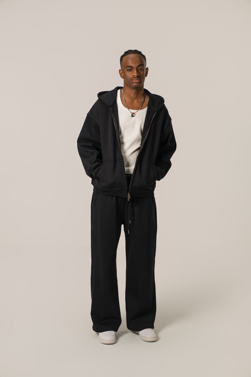 LINDEN Zip Jacket Black