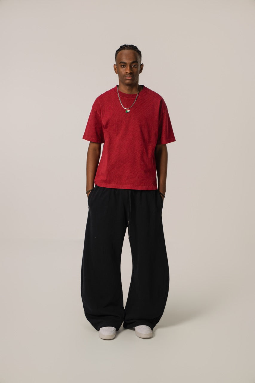 Double-Waist sweatpants Black