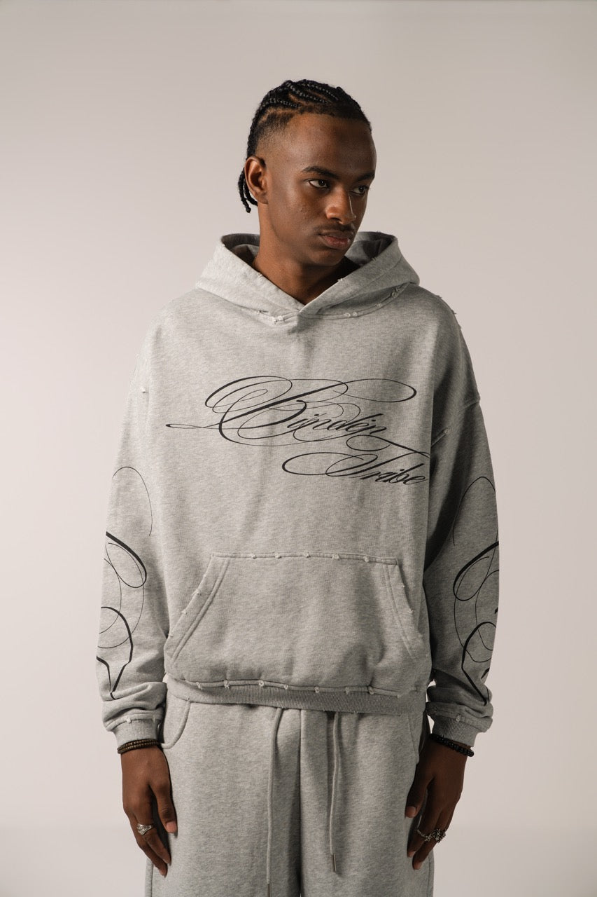 Linden Cropped Hoodie - Grey