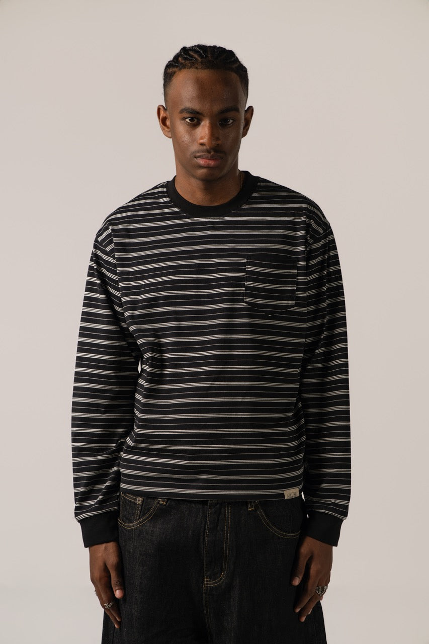Striped Long Sleeve - Black