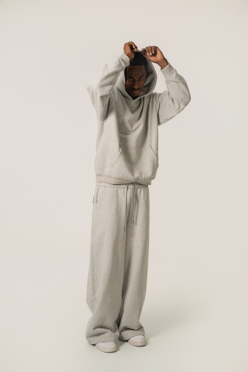 Drop Shoulder Hoodie - Grey