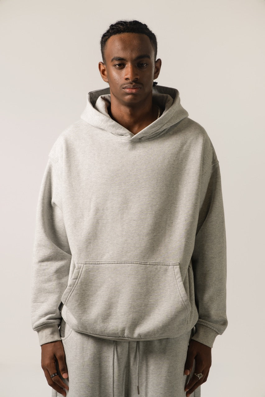 Drop Shoulder Hoodie - Grey
