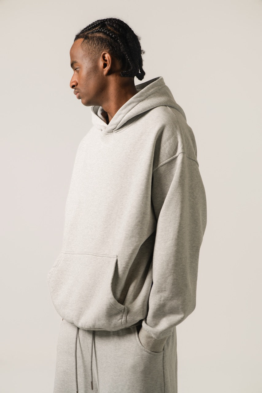 Drop Shoulder Hoodie - Grey