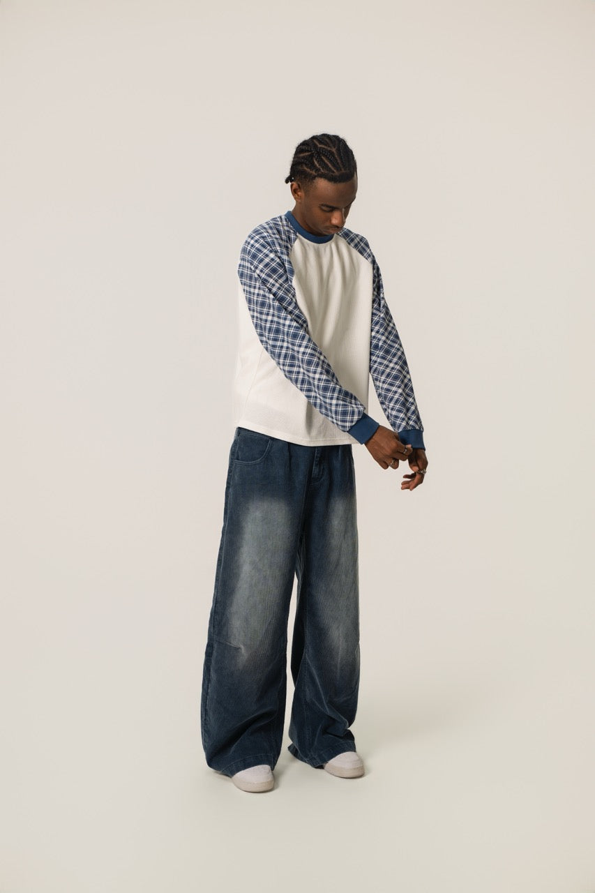 Baggy Corduroy Pants - WashedNavy