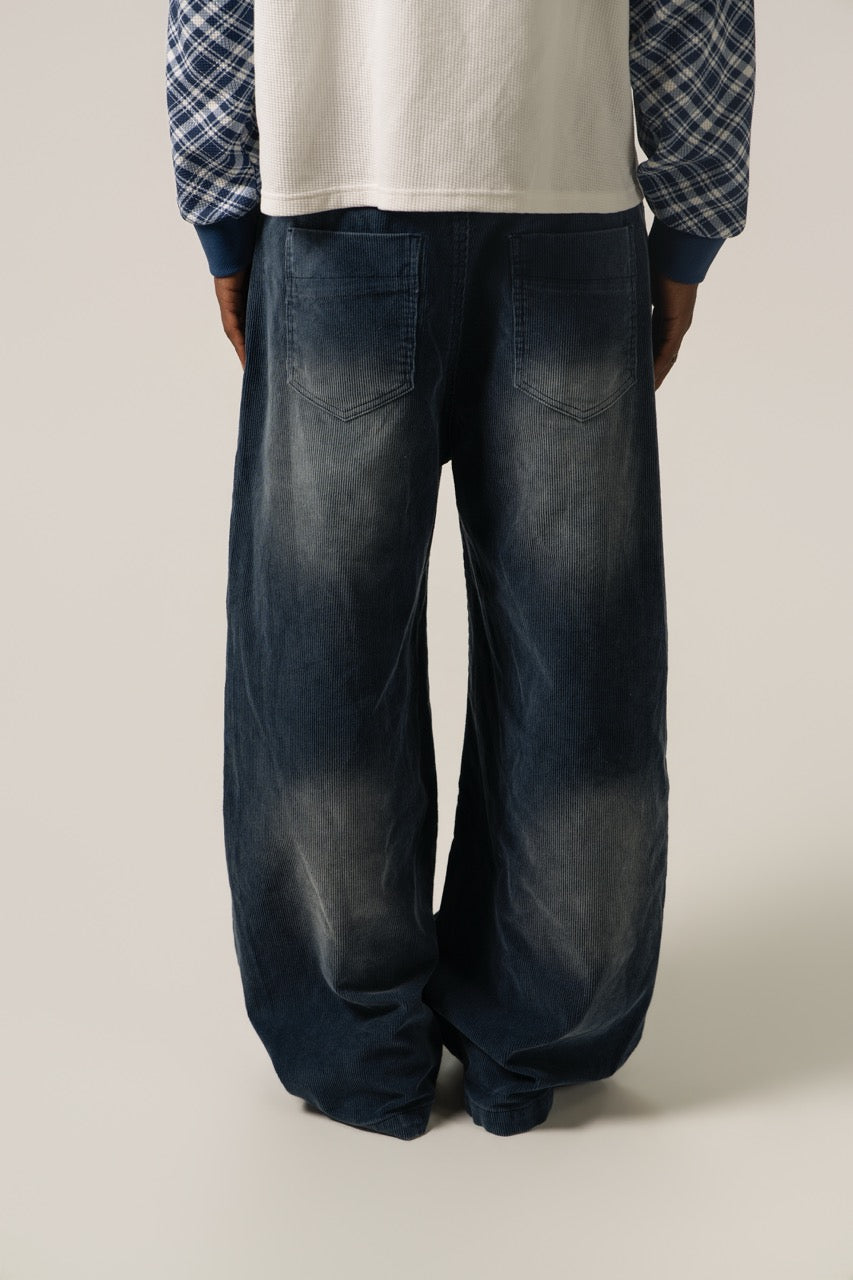 Baggy Corduroy Pants - WashedNavy
