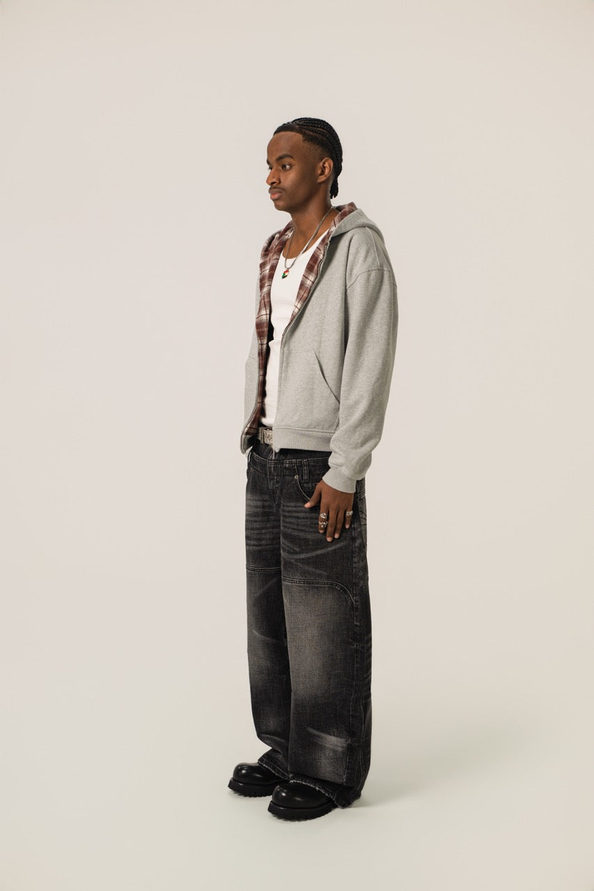 Reversible Zip Up Jacket - Wine