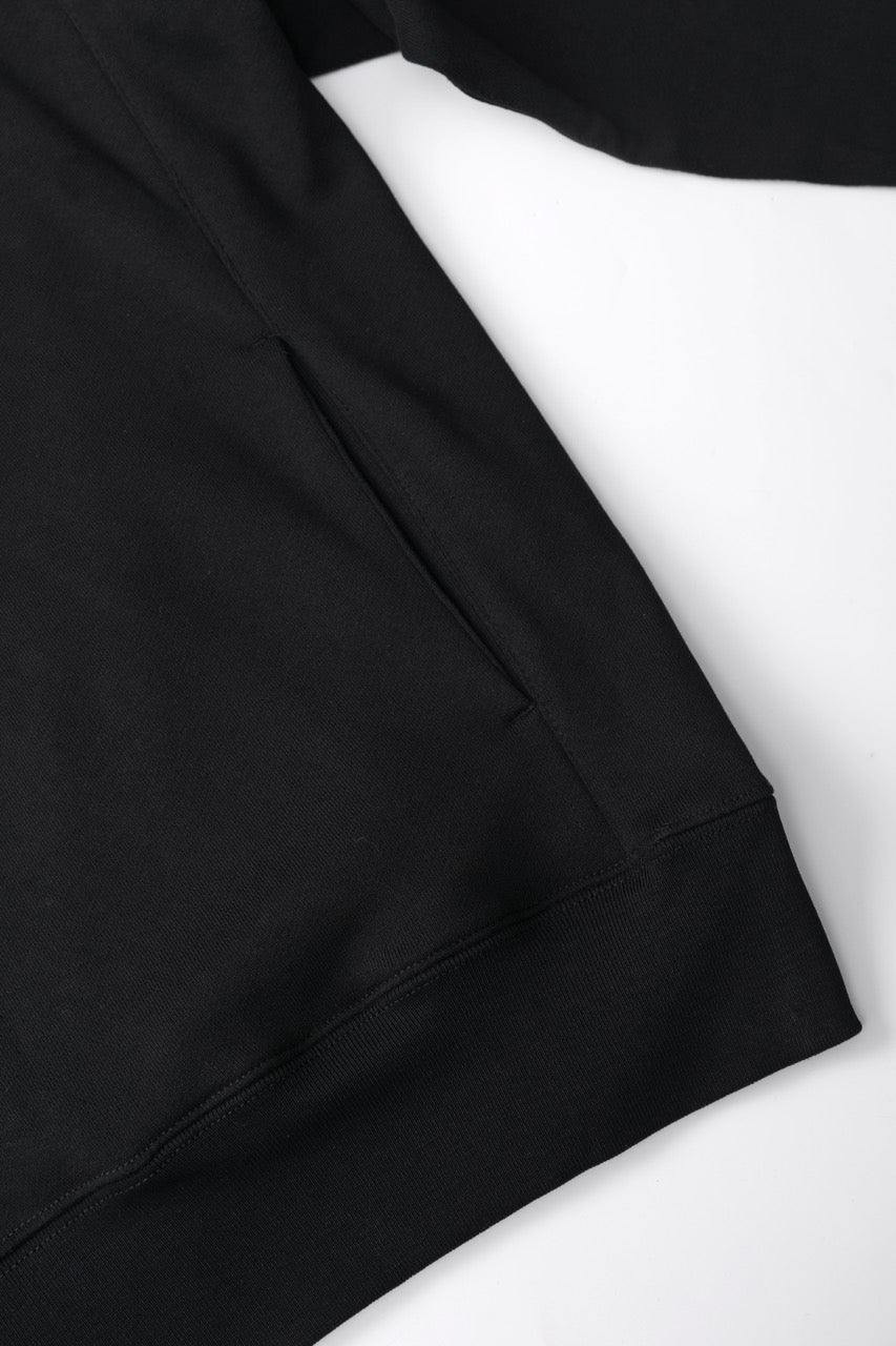 Basic Cotton Hoodie Black