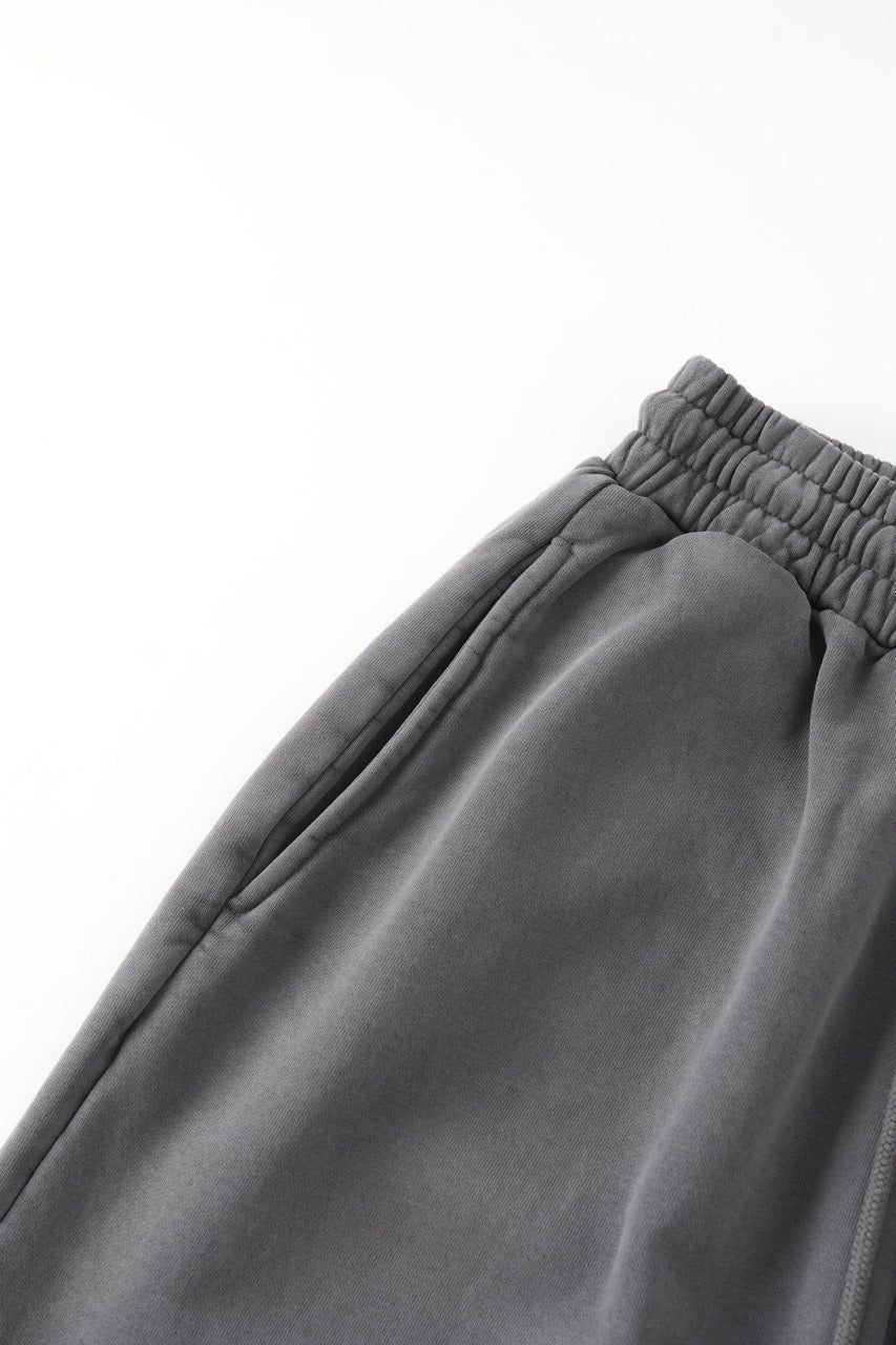 WASHED BASIC SWEATPANTS CHARCOAL