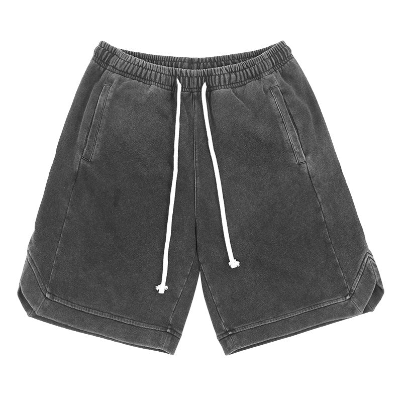Vintage washed cotton shorts WM233