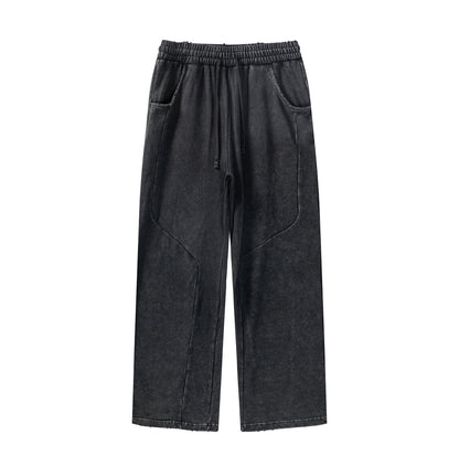 Washed Straight leg denim Sweatpants