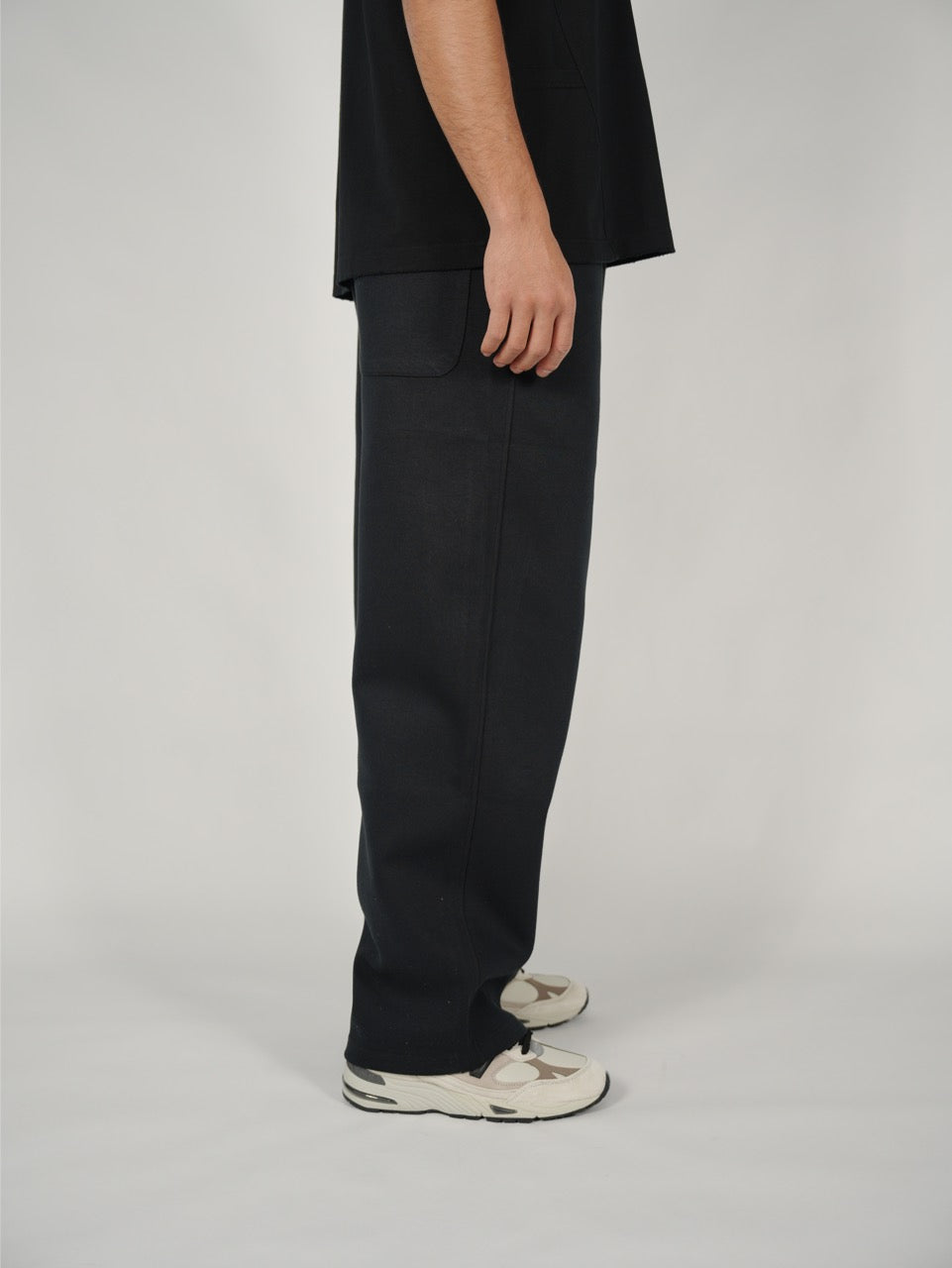 Scuba knit sweatpants Black