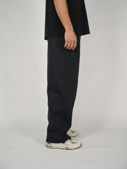 Scuba knit sweatpants Black