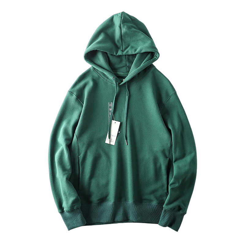 Basic Cotton Hoodie Green