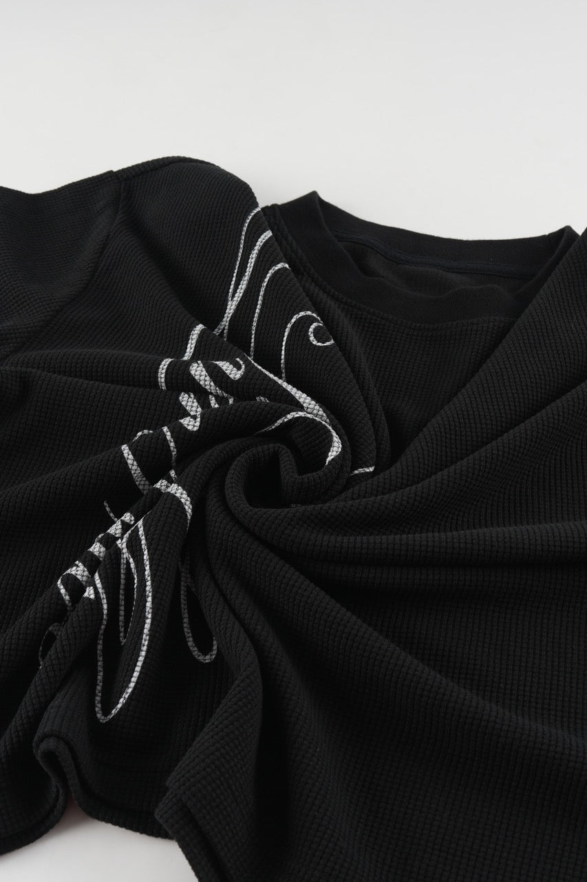 Waffle Sweatshirt Black