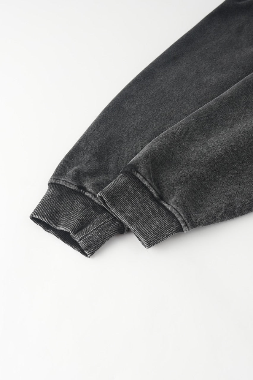 DOWNTOWN Washed Hoodie Black