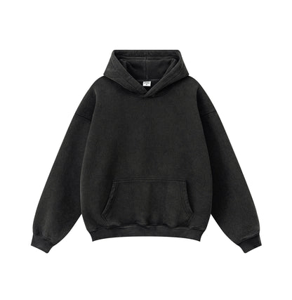 Basic vintage hoodie Black