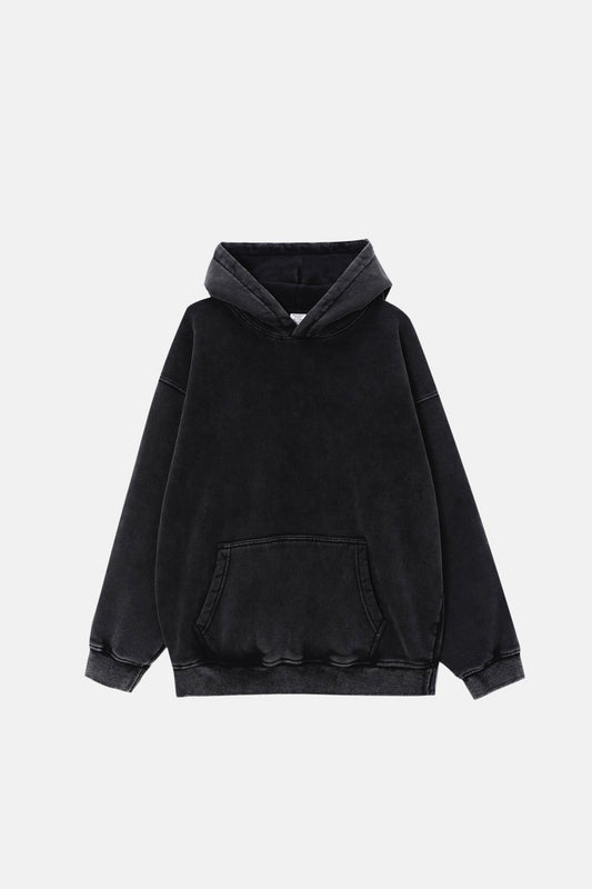 Basic vintage hoodie Black