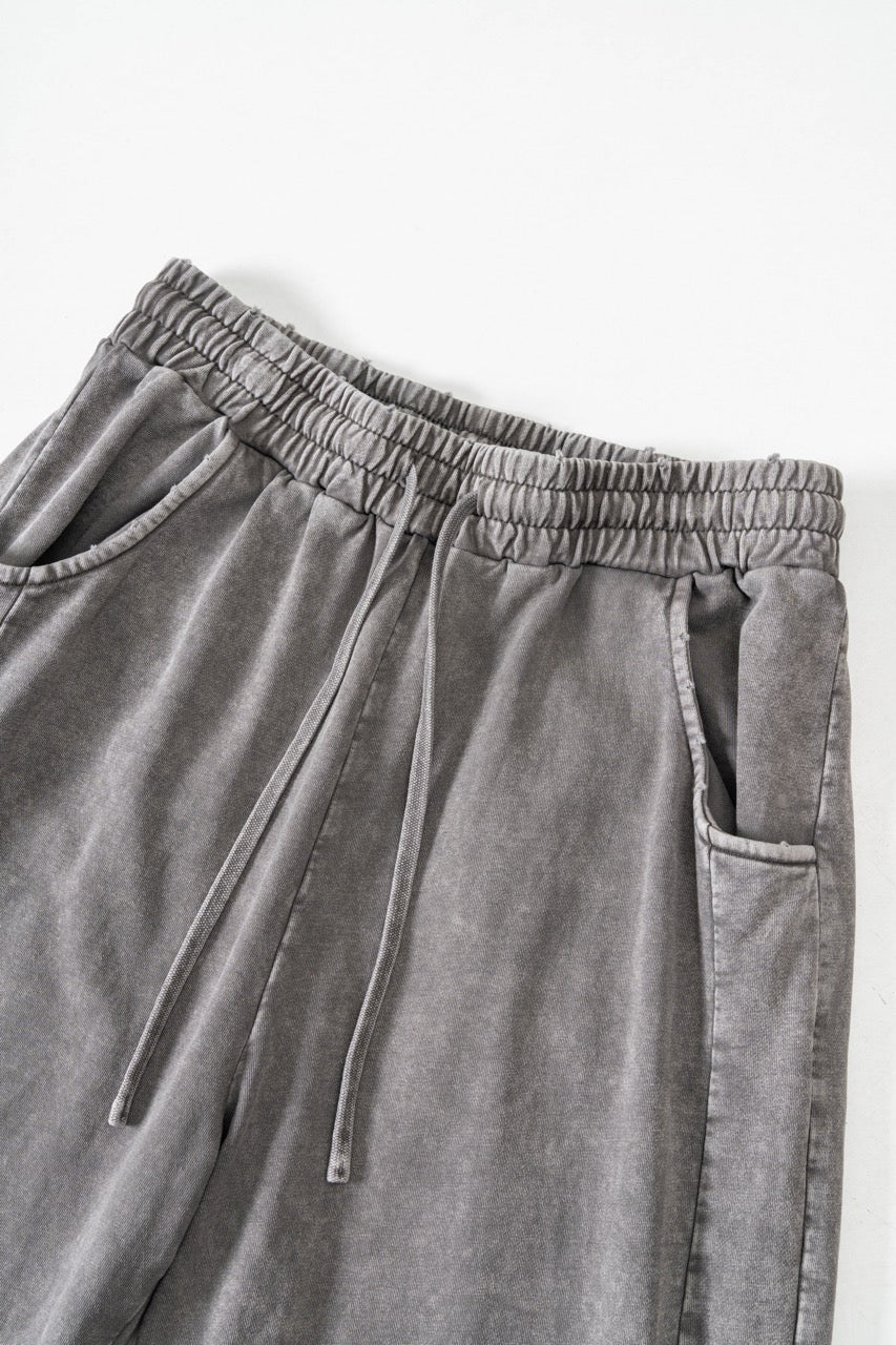 Washed Straight Sweatpants Blue