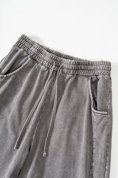 Washed Straight Sweatpants Blue