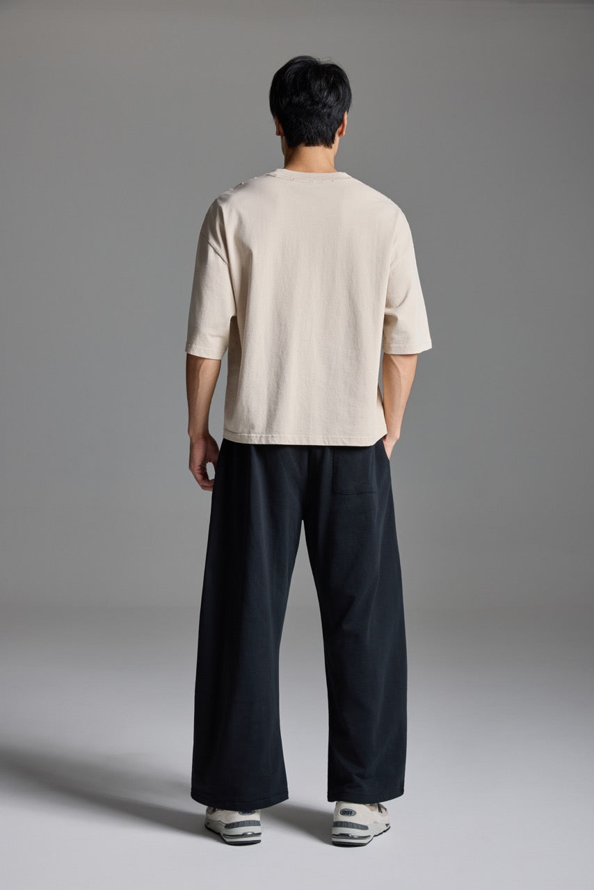 Double-Waist sweatpants Black