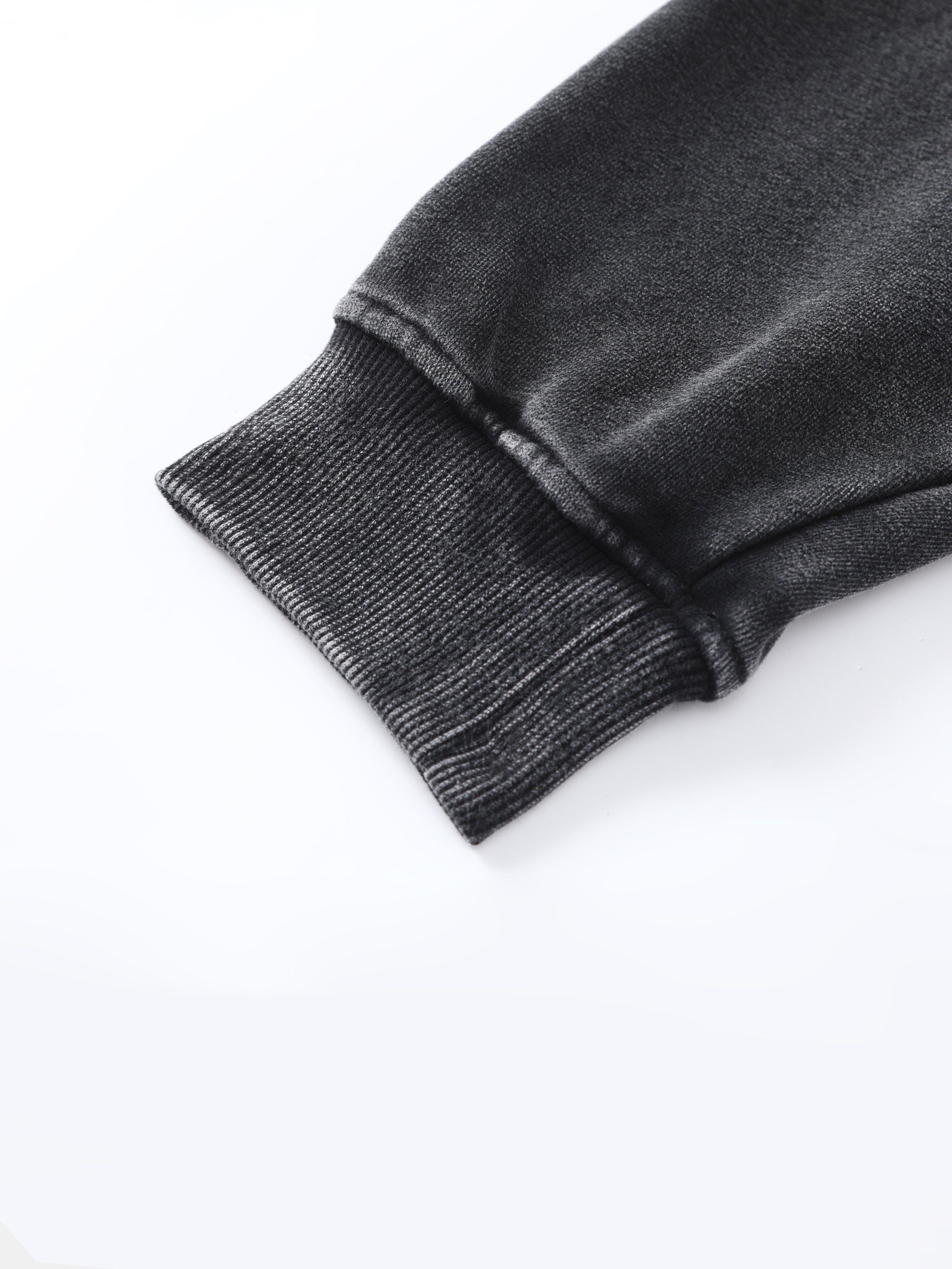 DOWNTOWN Washed Hoodie Black