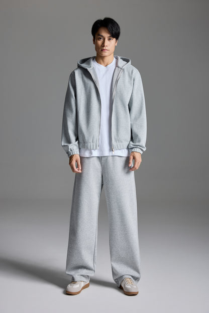 Scuba Knit Boxy Hoodie Black