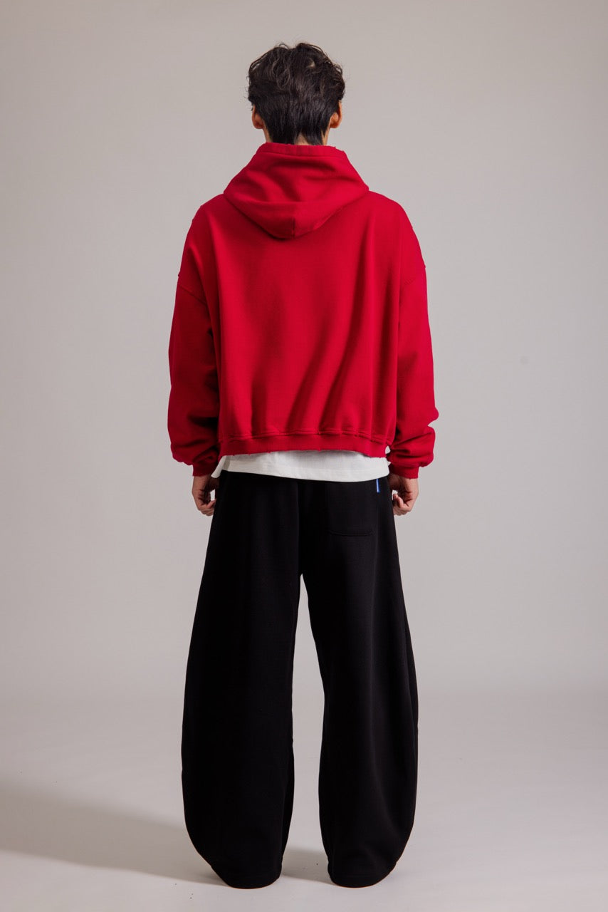 Cropped Hoodie Red