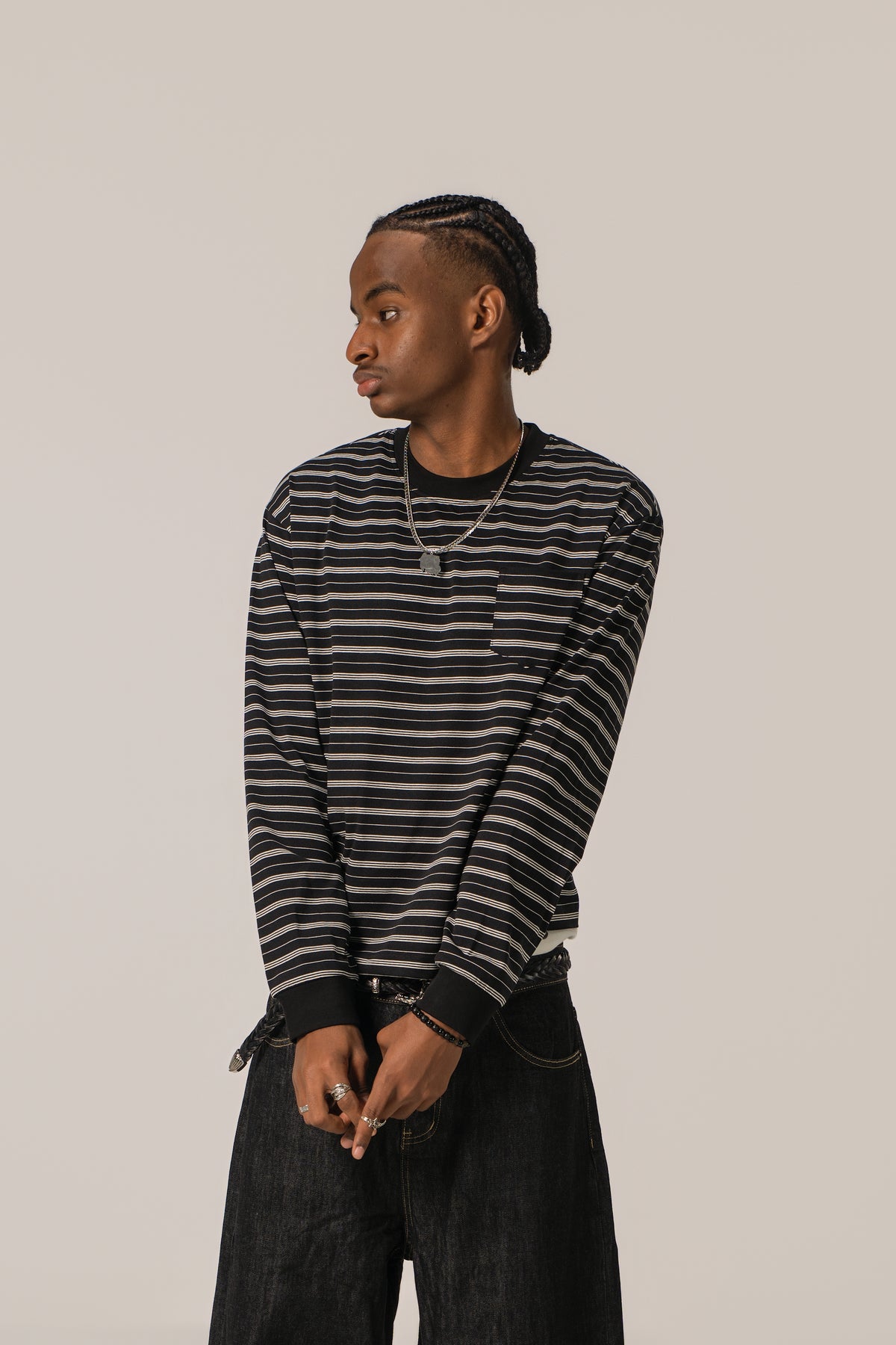 Striped Long Sleeve - Black