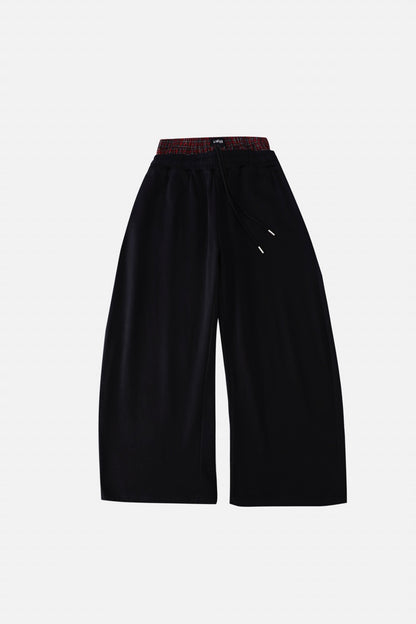 Double-Waist sweatpants Black