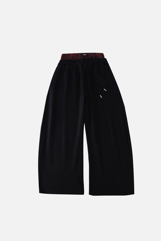 Double-Waist sweatpants Black
