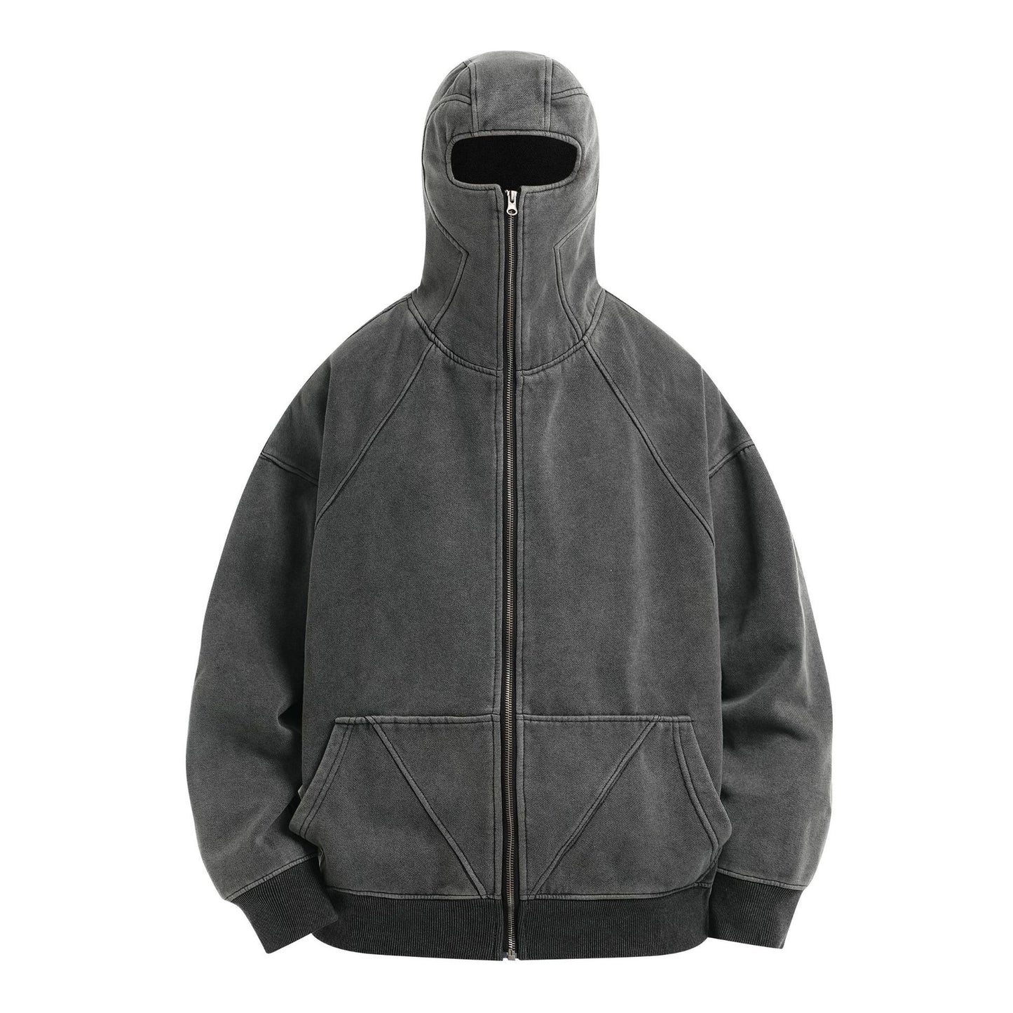 Techwear Washed zip hoodie WM160JYKEU68660