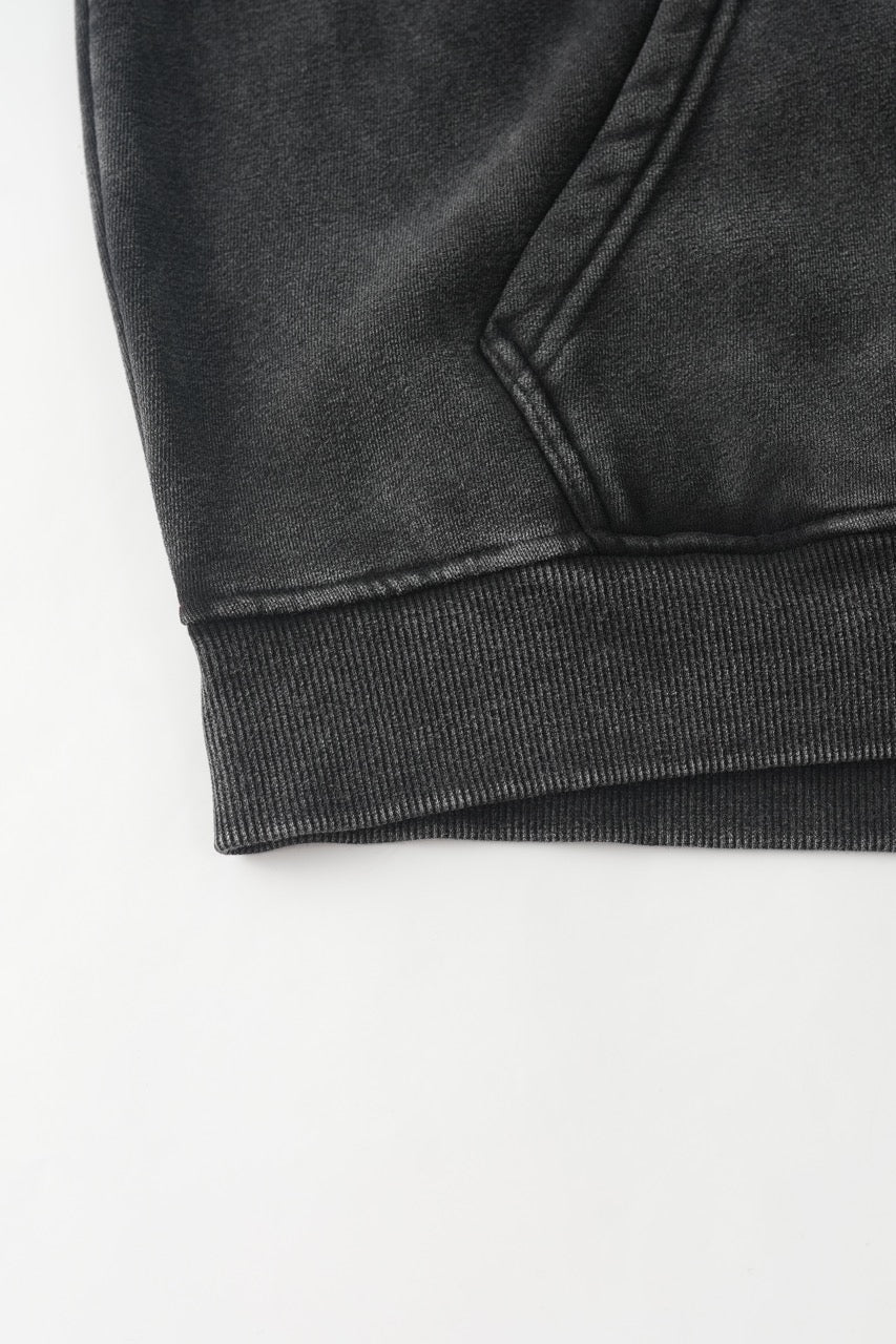 DOWNTOWN Washed Hoodie Black
