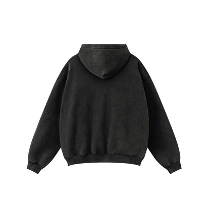 Basic vintage hoodie Black