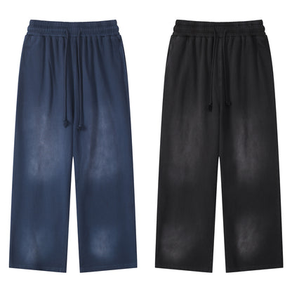 Washed Basic Sweatpants Black