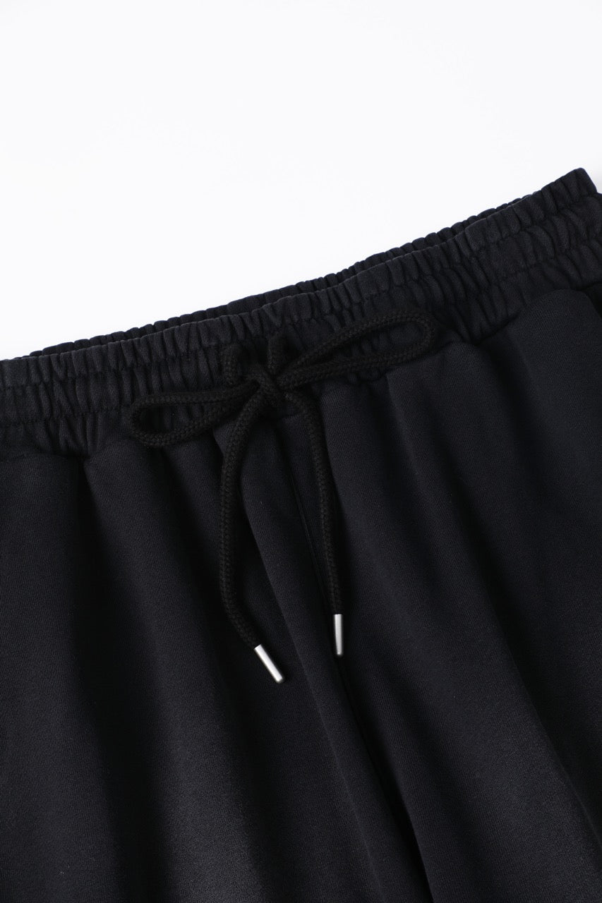 Washed Basic Sweatpants Black