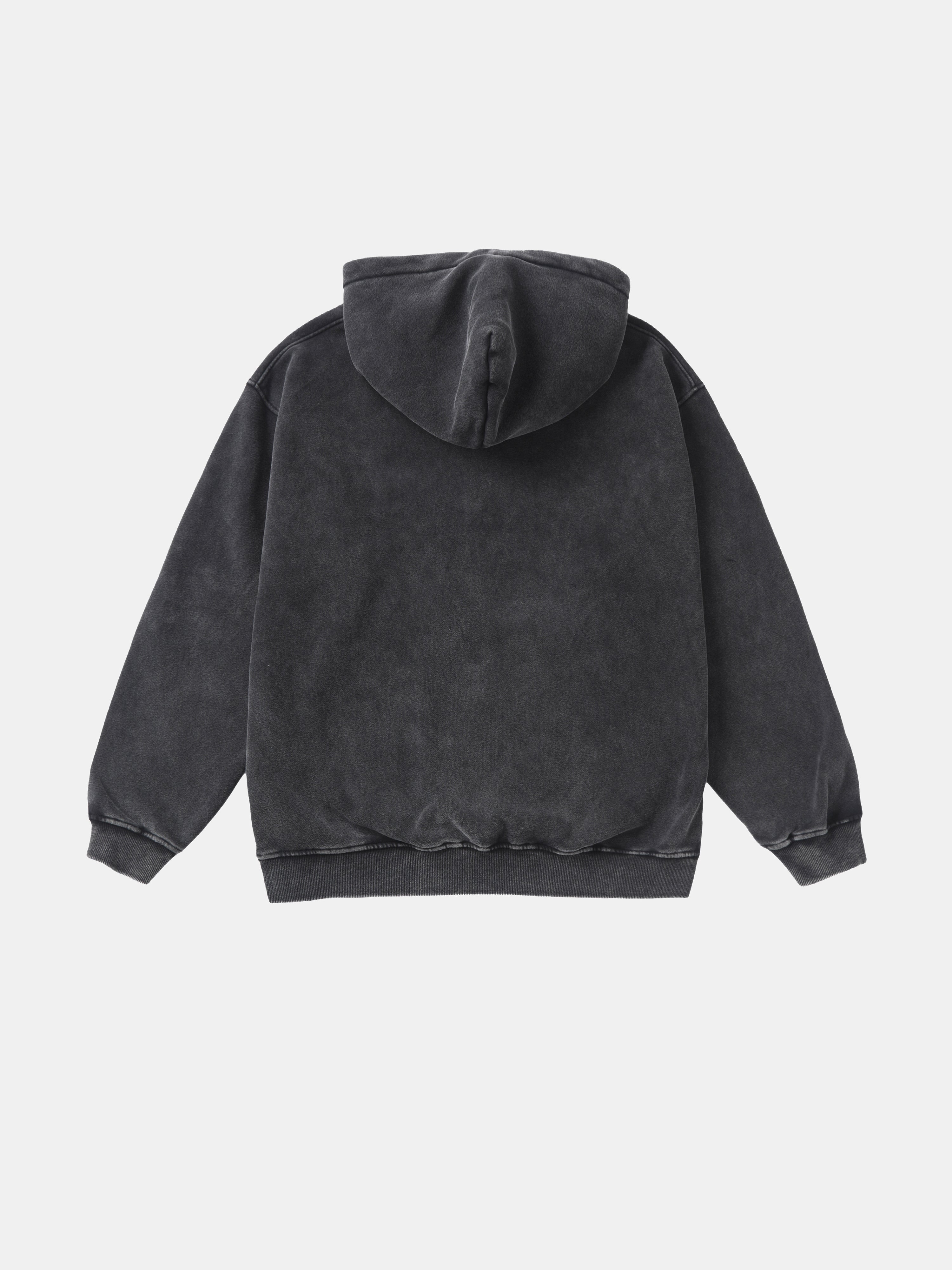 DOWNTOWN Washed Hoodie Black