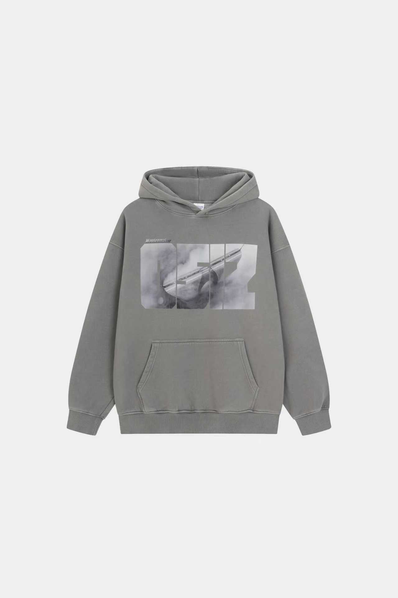 DOWNTOWN Washed Hoodie Grey