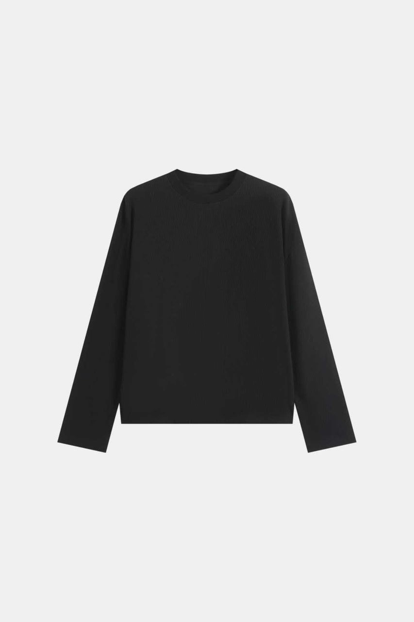 Waffle Sweatshirt Black