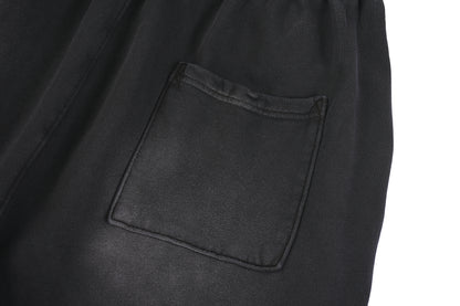 Washed Basic Sweatpants Black