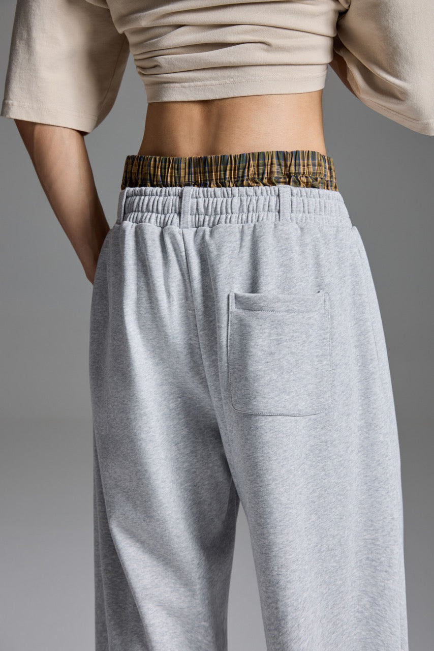 Double-Waist sweatpants Grey