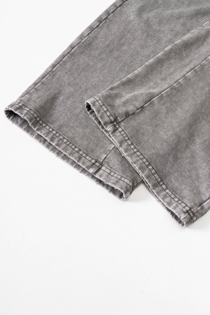 Washed Straight Sweatpants Blue