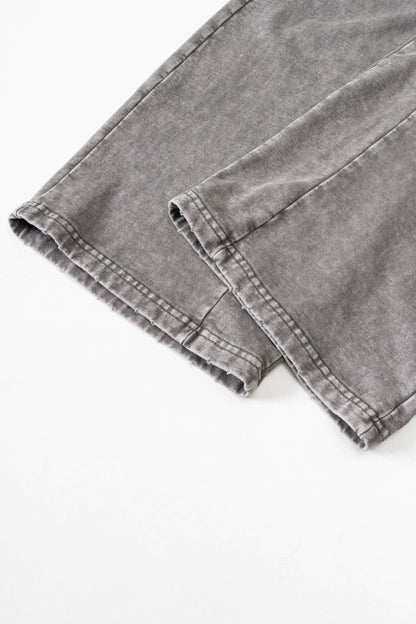 Washed Straight Sweatpants Blue