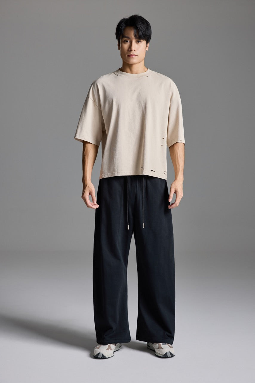 Double-Waist sweatpants Black
